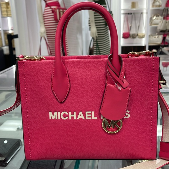 MICHAEL KORS
Mirella Small Pebbled Leather Crossbody Bag Tote 
Electric Pink
NWT - Picture 2 of 16